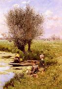 Emile Claus Afternoon Along The River oil painting